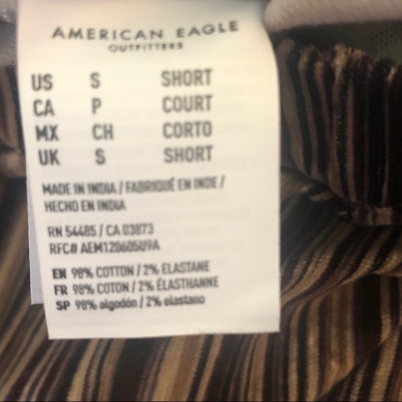 NWT American Eagle Striped Brown Skirt Size Small - Picture 5 of 6
